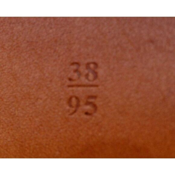 Trafalgar EASTON BROWN GENUINE LEATHER 1 1/8"Wd DRESS MEN'S BELT Sz 38/95 (X88 - Picture 9 of 12